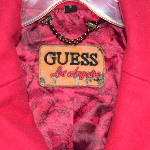 GUESS Los Angeles Wool Blend Jacket – Pink - Double-Breasted - Small - Picture 4 of 6